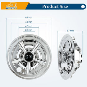 Mixopoly hub caps include four pieces for full wheel protection against weather