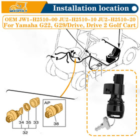 Mixopoly ignition switch for Yamaha Drive G29 enabling quick start and stop