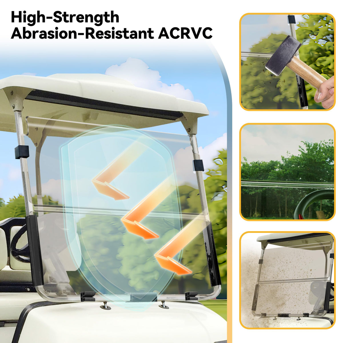 Mixopoly impact-resistant acrylic windshield enhances durability for rough rides