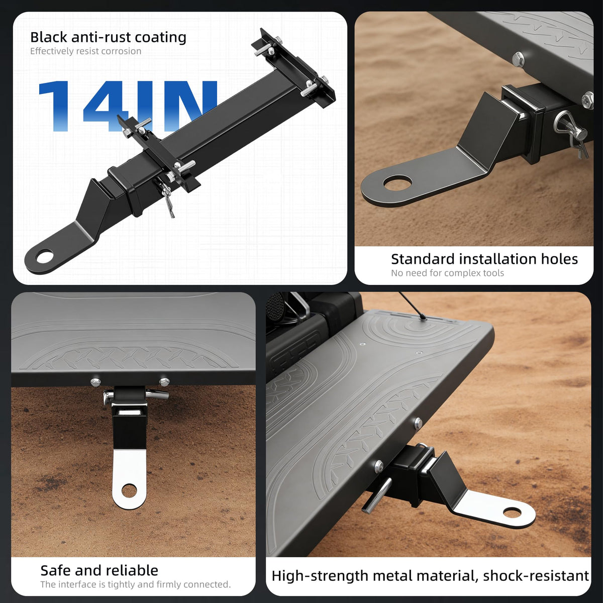 Installation hardware kit included with screws and nuts for fast setup