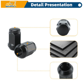 Mixopoly conical seat lug nuts close up highlights sturdy, rust-resistant design