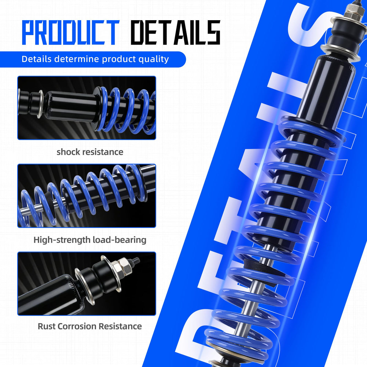 Mixopoly package includes two shocks, extension rod, bushings, and hardware.