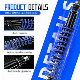 Mixopoly package includes two shocks, extension rod, bushings, and hardware.