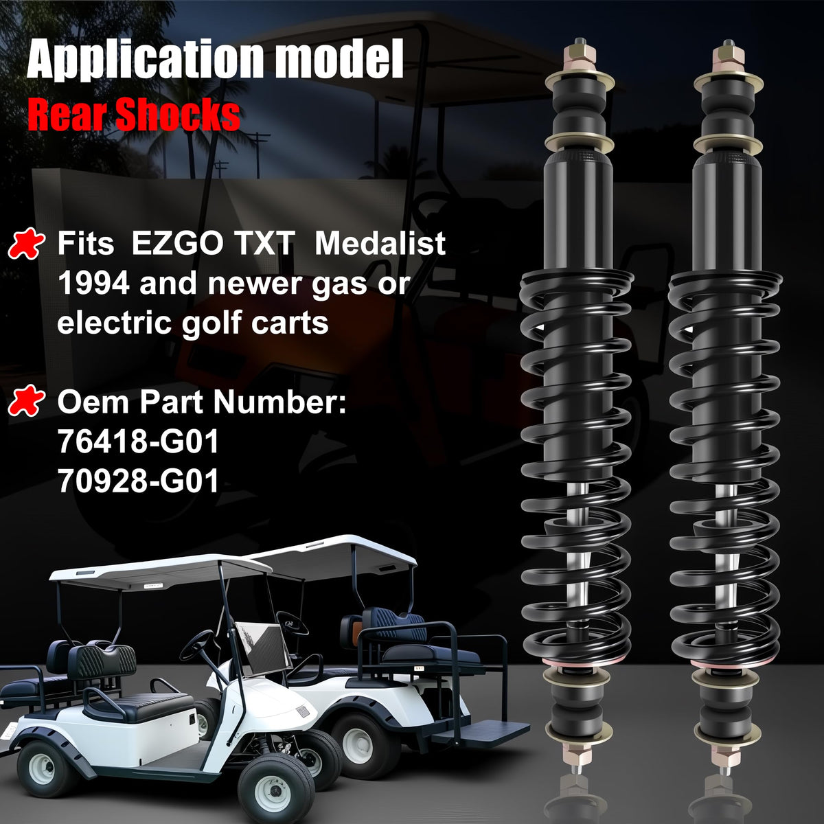 Mixopoly shock absorber package arrives with two absorbers and accessories.