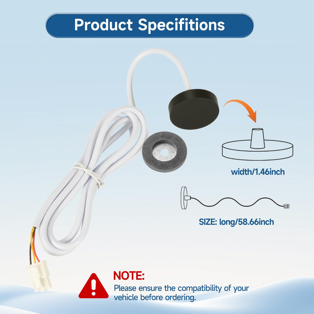 Package includes sensor and magnet for quick install.