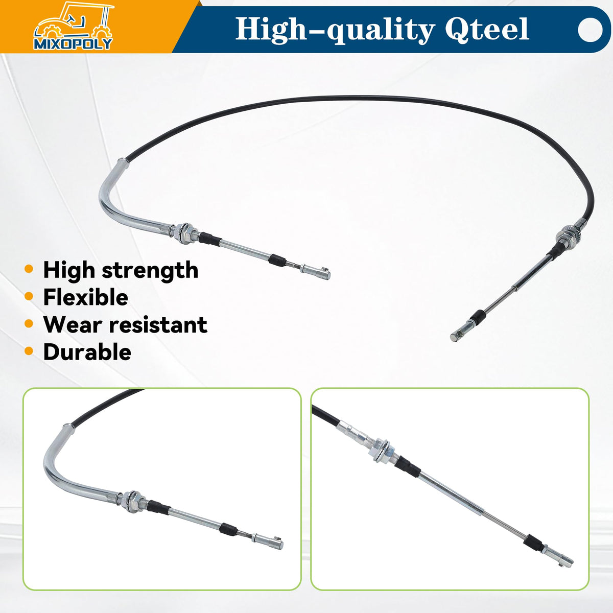 Easy-to-install Mixopoly cable minimizes downtime during service.