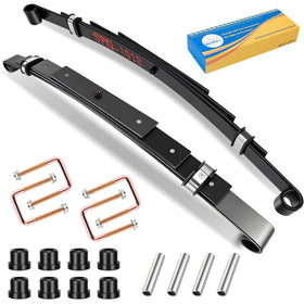 Mixopoly rear 4-leaf spring kit for EZGO TXT/Medalist enhances load capacity and stability.