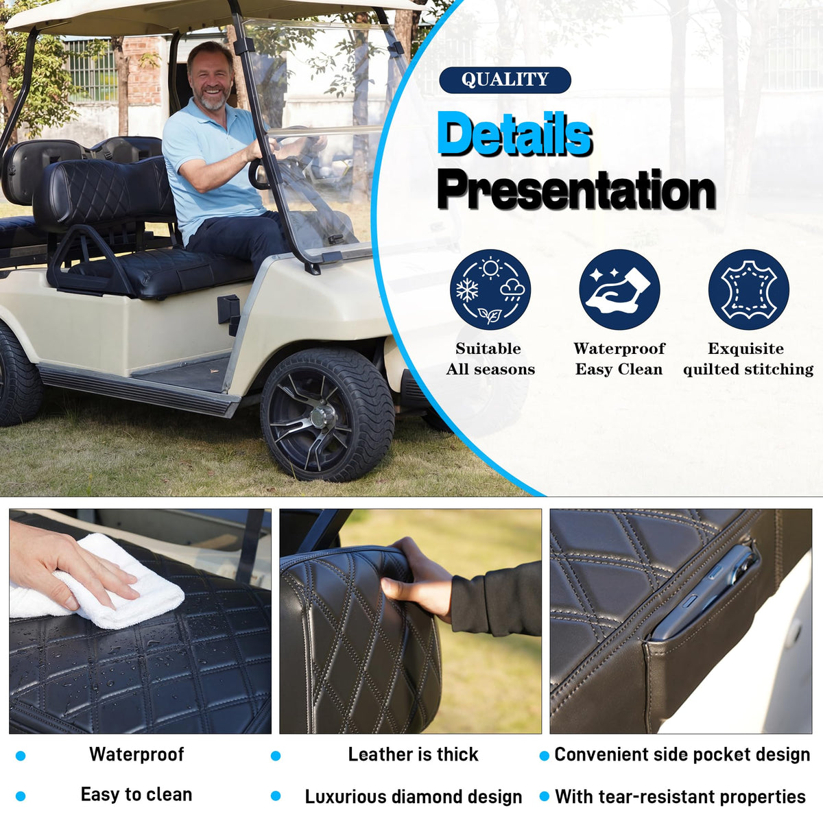 Mixopoly rear-seat-back-cover-diamond blends durability with weather resistance.