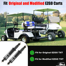 Mixopoly rear shock absorber for EZGO TXT smooths rear-end bumps.