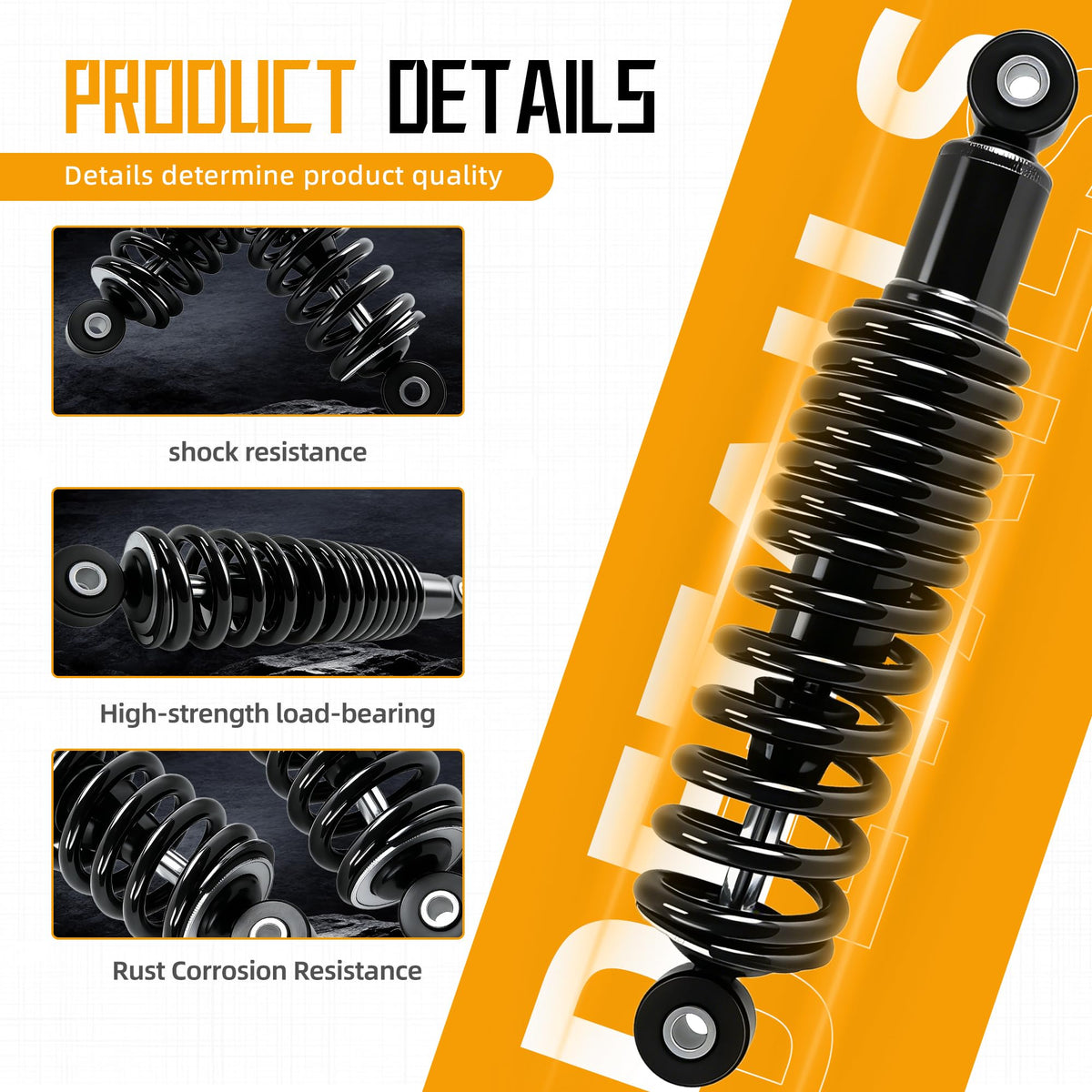 Mixopoly rear shock for Yamaha G19 improves load-bearing performance.