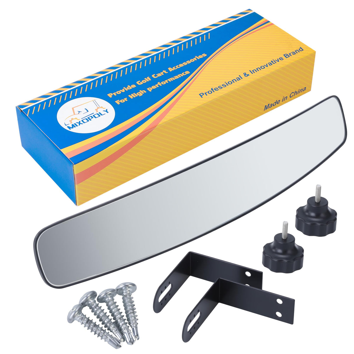 Mixopoly 16.5-inch extra-wide panoramic rear view mirror reduces blind spots.