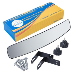 Mixopoly 16.5-inch extra-wide panoramic rear view mirror reduces blind spots.