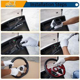 Package includes wheel, screws, and wrench for a ready upgrade