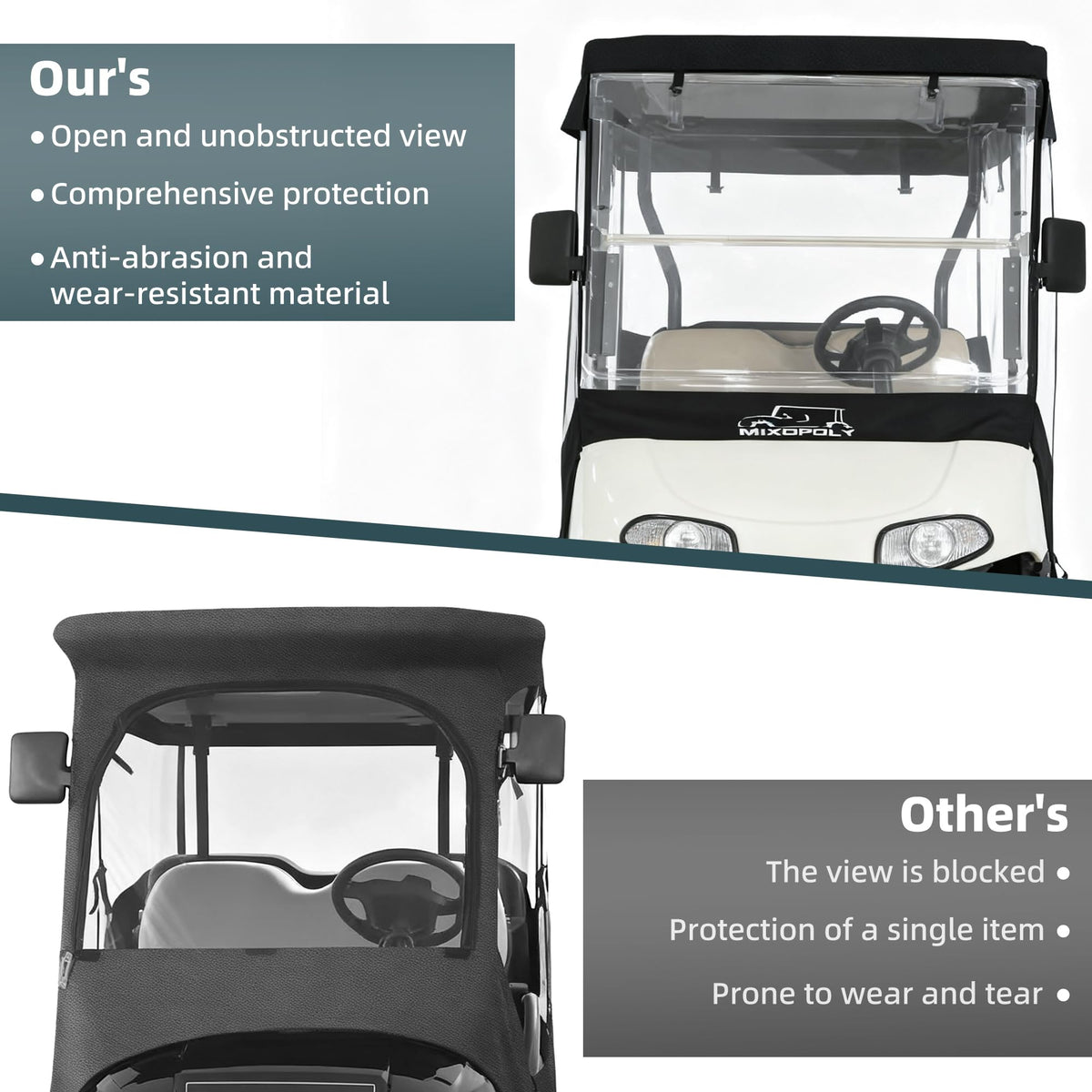 Mixopoly roll-up ventilation windows depict airflow and quick access while driving