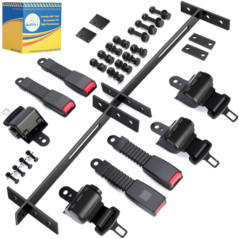 Mixopoly seat belt bracket kit for Yamaha with retractable belts enhances front-seat safety and stability