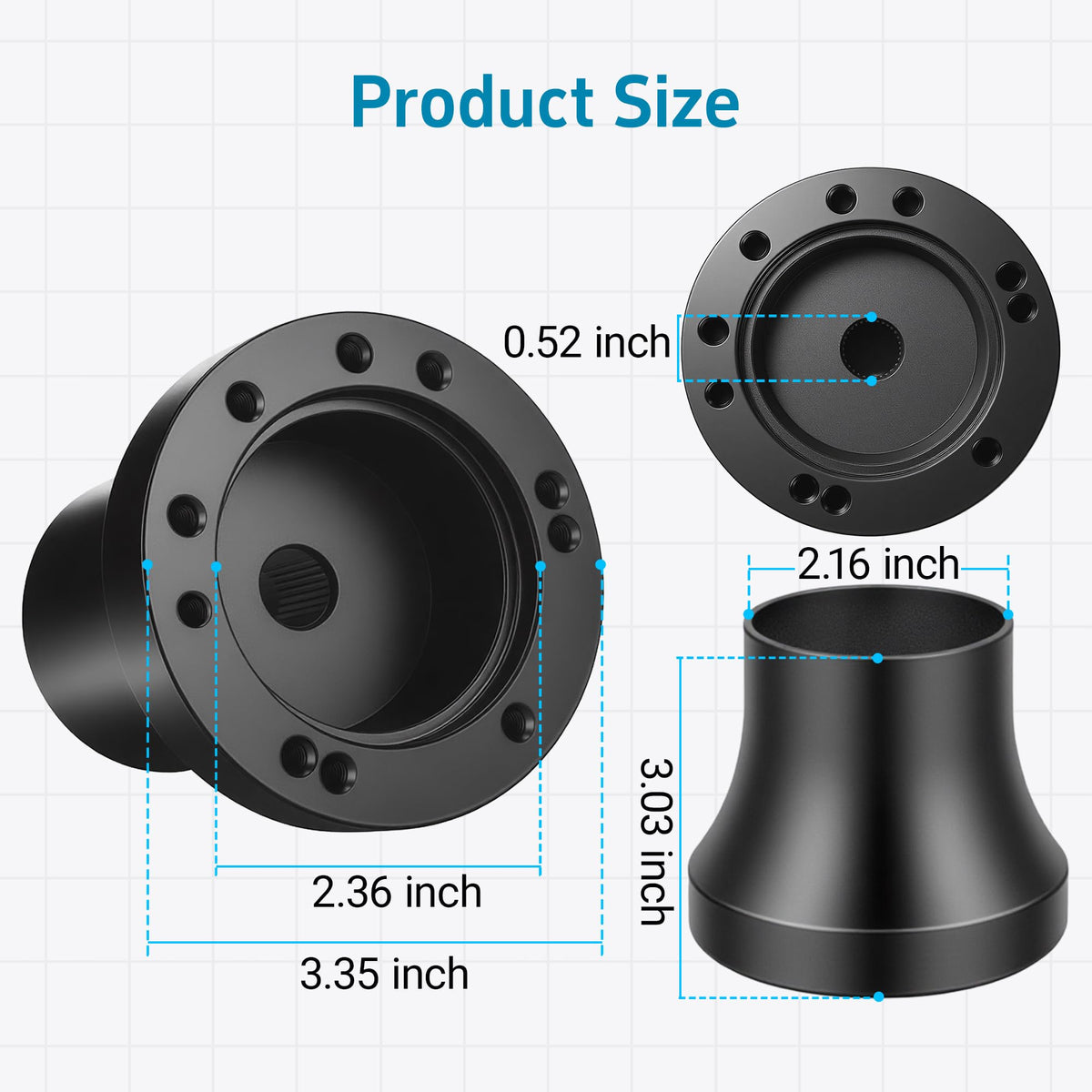 Mixopoly secure vibration-free mounting improves steering control during use