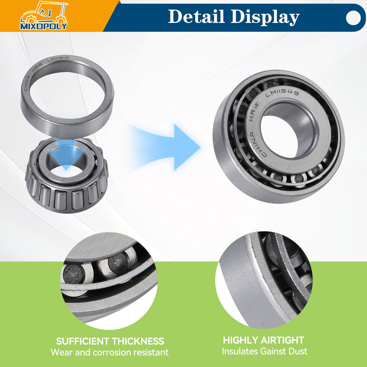 Mixopoly slotted nuts and pins set keeps hub assembly secure