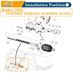 Mixopoly steering gear box assembly shown for easy replacement and compatibility.