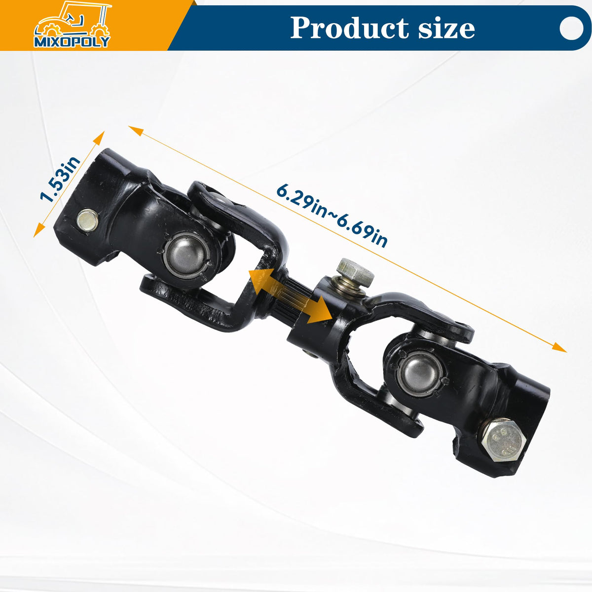 Mixopoly steering-joint-packaging-included highlights complete replacement kit for Club Car DS.