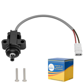 Mixopoly stop switch for Yamaha golf carts, front view showing reliable pedal-activated start