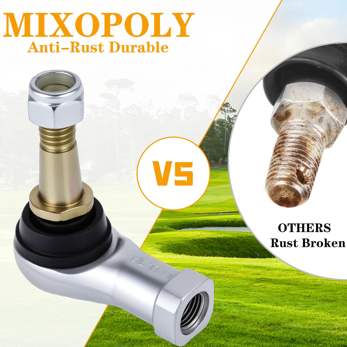 Mixopoly nuts included with the tie rod end kit for EZGO TXT maintenance