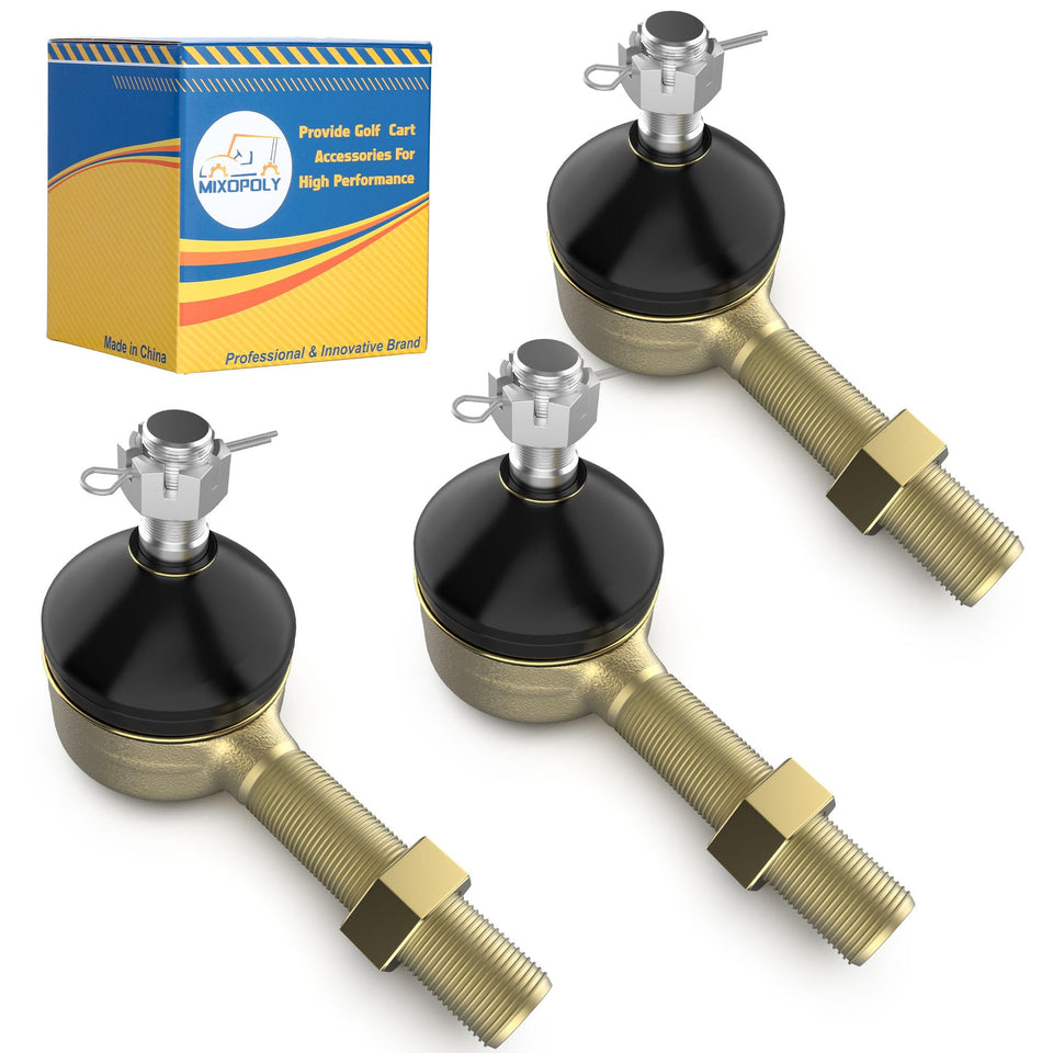 Mixopoly left-thread tie rod end for Club Car DS improves steering stability