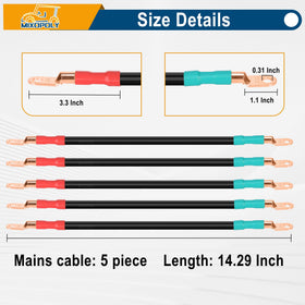 Mixopoly tin-plated copper terminals resist corrosion and wear for long-lasting connections.