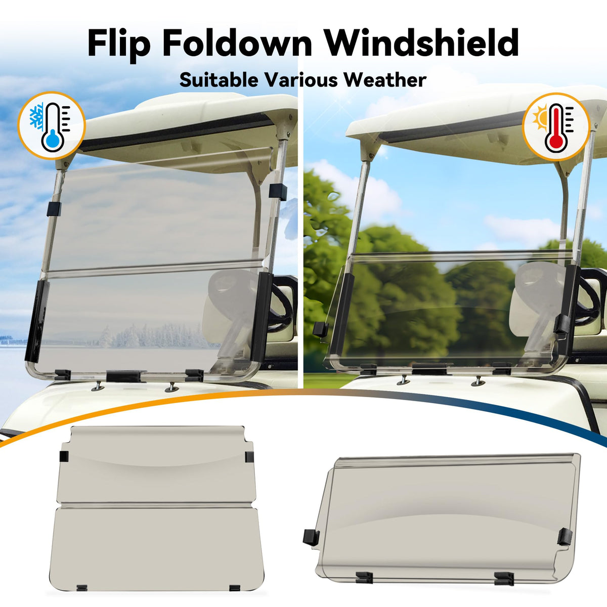 Mixopoly tinted acrylic windshield delivers clear visibility and UV protection