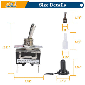 Nuts and washers included with Mixopoly kit for easy install