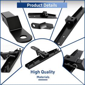 Mixopoly trailer hitch receiver offers a secure connection for accessories.