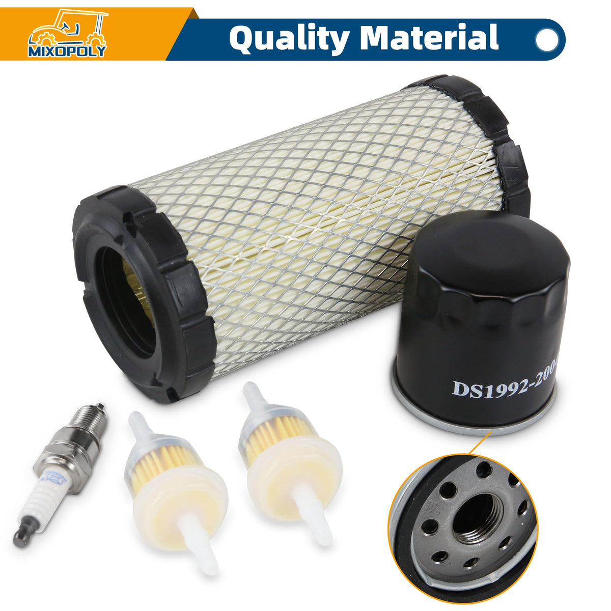 Mixopoly oil filter provides consistent lubrication against wear
