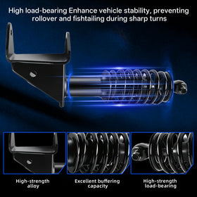 Mixopoly two-piece front shock kit ready for passenger and driver side installation