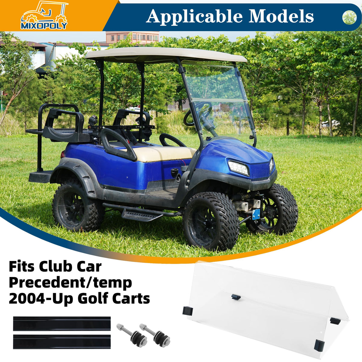 Mixopoly 5mm clear acrylic windshield durability and impact resistance