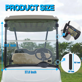 Mixopoly windshield dimensions 37.8 by 31.5 inches for EZGO RXV.
