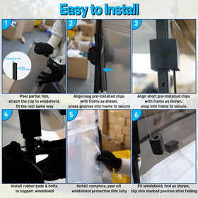 Mixopoly foldable windshield provides adjustable airflow for comfort on varying days.