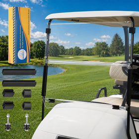 Mixopoly EZGO TXT windshield front view for clear visibility and snug fit.