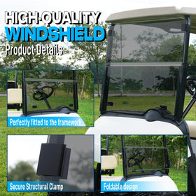 Mixopoly windshield comes with mounting hardware for tool-free, quick installation.