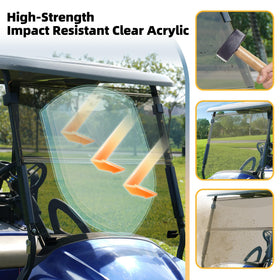Mixopoly tinted acrylic windshield displays a durable, glare-reducing surface