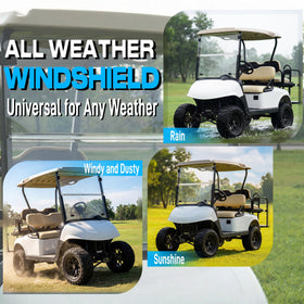 Mixopoly UV-resistant windshield maintains clarity in bright sun.