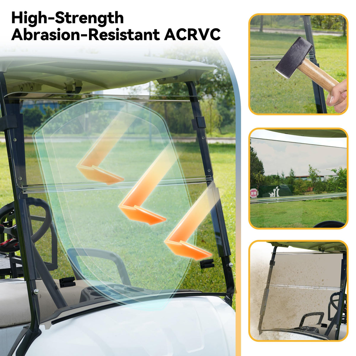 Tool-free installation with hardware included for Yamaha Drive2 2017+ windshield.