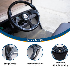 Mixopoly aluminum PU+PP steering wheel combines durability with light weight.