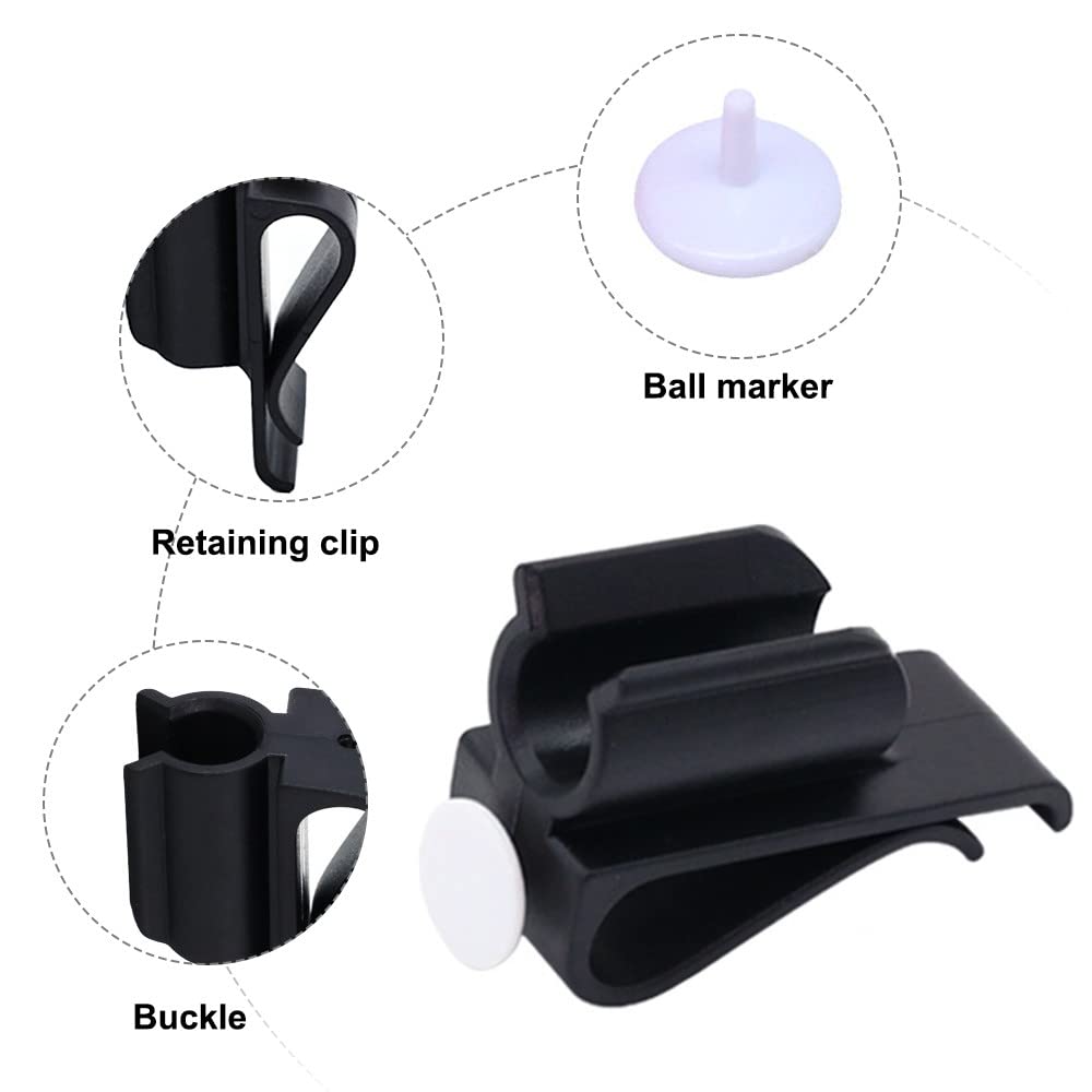 MiOYOOW golf bag clip with ball marker helps mark positions easily during play.