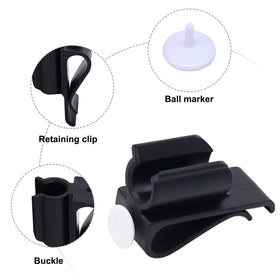 MiOYOOW golf bag clip with ball marker helps mark positions easily during play.