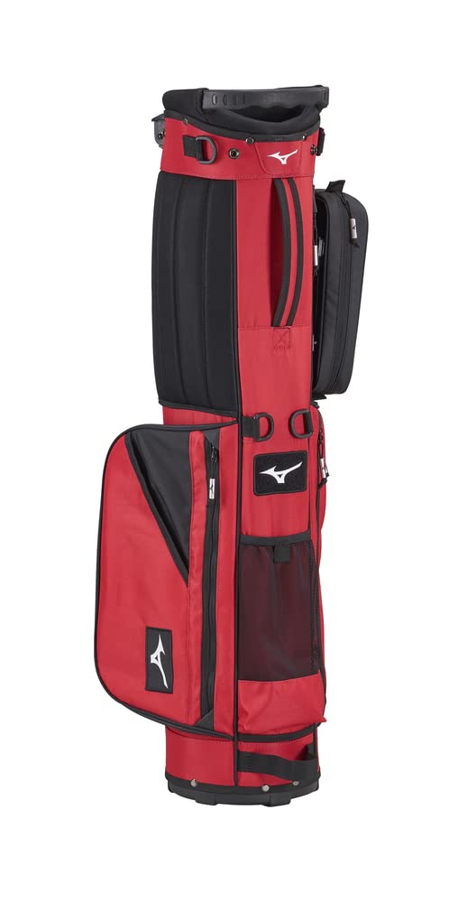 Mizuno BR-D2 carry bag red dual-strap comfort on long rounds.