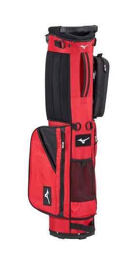 Mizuno BR-D2 carry bag red dual-strap comfort on long rounds.