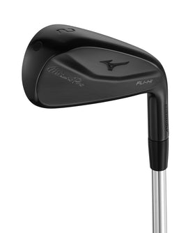 Mizuno Pro 24 Fli-Hi iron face detail showing MAS1C maraging face for fast ball speed.