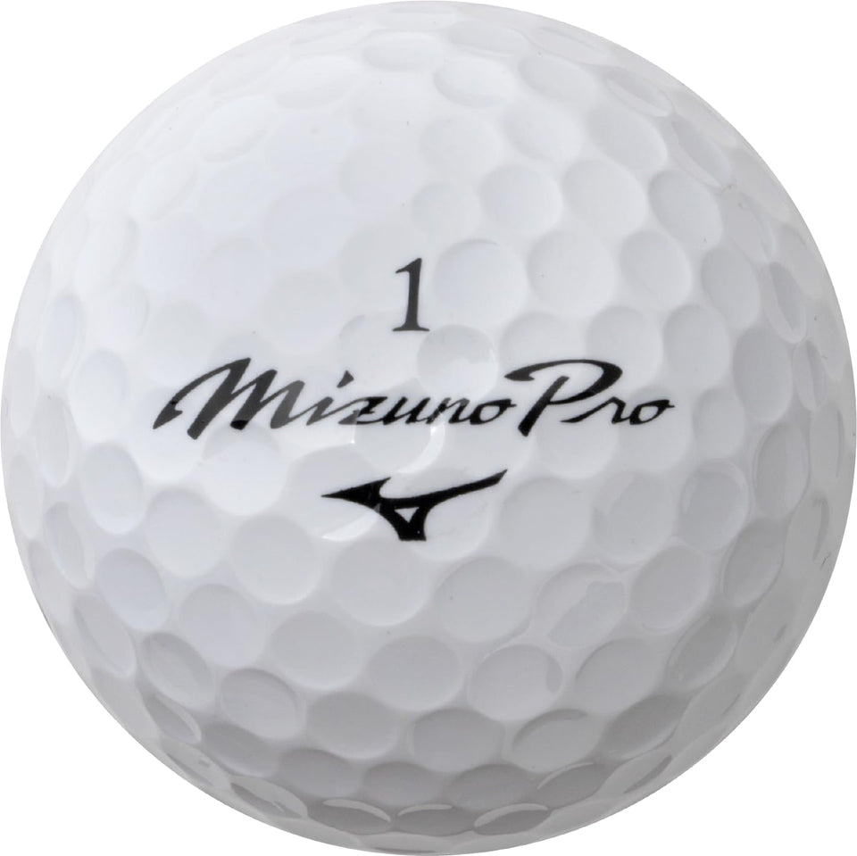 Mizuno Pro S golf ball with AXIALFLOW dimple for faster flight and stability.