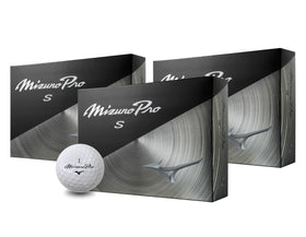 Mizuno PRO S ball with Axialflow dimple for faster flight and stability.