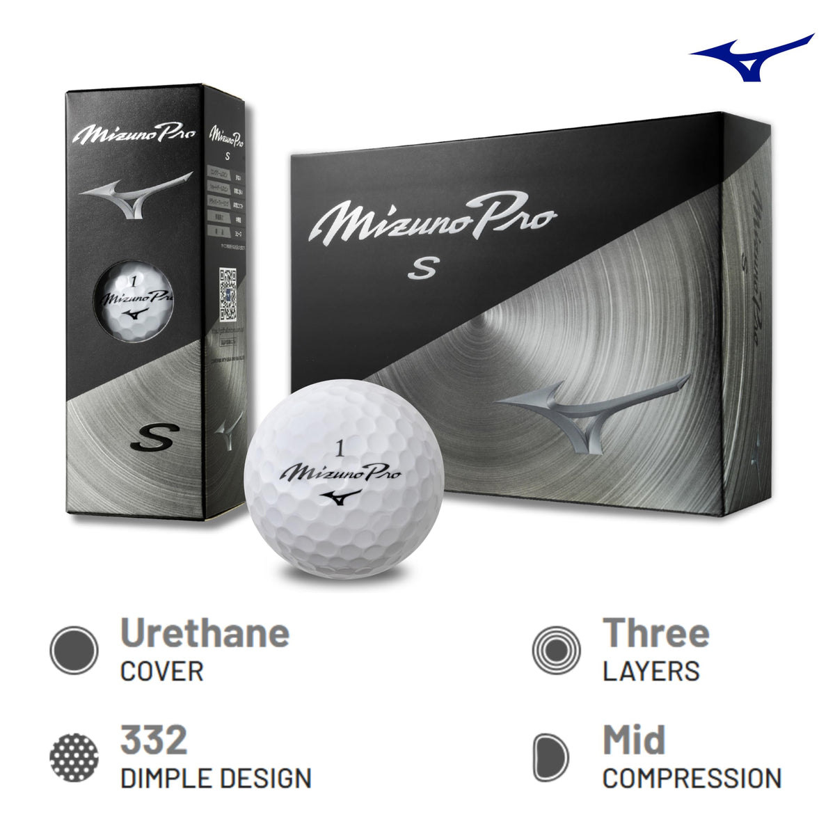 Mizuno PRO S ball featuring twelve-percent thinner cover for enhanced feel.