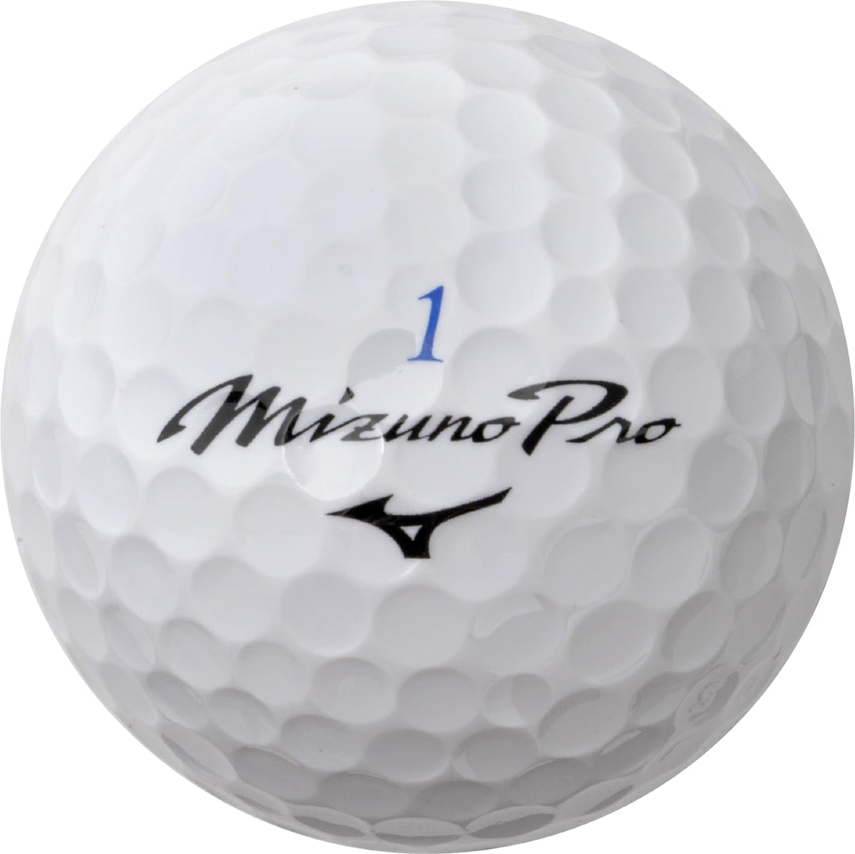 Mizuno Pro X golf ball with AxialFlow dimples for faster flight.